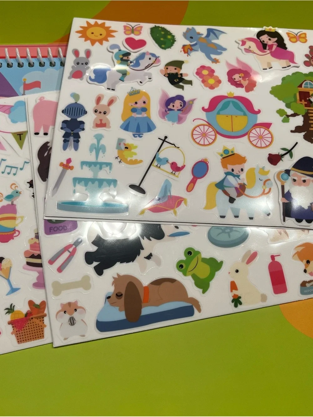 3-Scene Reusable Sticker Book No Glue No Mess - For Toddler Children Boy Girls